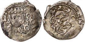 1650. Felipe IV. Valencia. 1 divuitè. (AC. 823). Curiosa doble acuñación en ambas caras. 1,63 g. (MBC-).