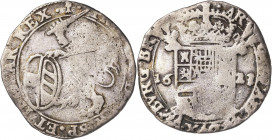 1623. Felipe IV. Bois le duc. 3 patard. (Vti. 529) (Van Gelder-Hoc 333-4). Ex Áureo 26/09/2007, nº 759. Escasa. 4,08 g. BC+.