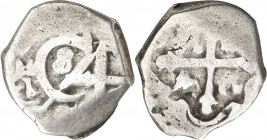 Carlos II. México. L. 1/2 real. (AC. tipo 35). Fecha no visible. 1,83 g. MBC-.