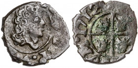 1712. Felipe V. Zaragoza. 1 dinero. (AC. 18). 0,66 g. MBC-.