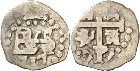 1717. Felipe V. Lima. 1/2 real. (AC. 147). Doble fecha. Rara. 0,92 g. MBC-.