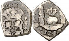 1743. Felipe V. Guatemala. (J). 1 real. (AC. 365). Columnario. 3,28 g. MBC-.