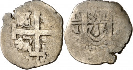 1736. Felipe V. Lima. N. 1 real. (AC. 417). Doble fecha. 2,68 g. BC+.
