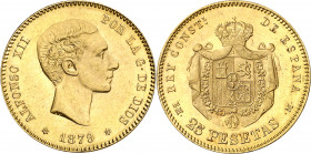 1879*1879. Alfonso XII. EMM. 25 pesetas. (AC. 74). 8,07 g. EBC.
