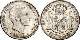 1885. Alfonso XII. Manila. 50 centavos. (AC. 124). Bella. Brillo original. 13 g. EBC+.