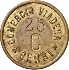 Gerri. Comercio Viadera. 25 céntimos. Rara. 4,57 g. MBC+.