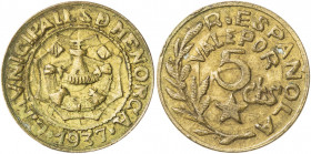 1937. Menorca (Baleares). 5 céntimos. (AC. 20). 1,17 g. MBC+.