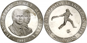 1992. Juan Carlos I. 2000 pesetas. Juegos Olímpicos - Barcelona '92. Serie II: Cesta Punta. Error en la fecha, que corresponde a la serie IV. Rara. 26...