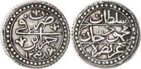 Argelia. AH 1238 (1823). Mahmud II. 1/4 budju. (Kr. 67). AG. 2,50 g. MBC+.