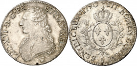 Francia. 1790. Luis XVI. I (Limoges). 1 ecu. (Kr. 564.7) (Gad. 356). AG. 29,29 g. EBC-.