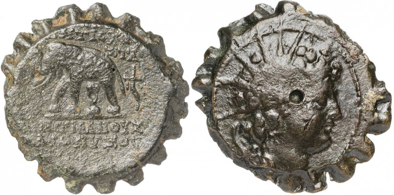 Lote de 2 bronces del Imperio Seléucida (Antíoco VI). A examinar. MBC-/MBC.