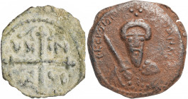 Monedas de las Cruzadas. Principado de Antioquía. Tancredo, regente (1101-1112). Follis. (Metcalf 63-70) (Malloy, Preston & Seltman pág. 199, nº 3a y ...