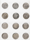 1899*1899. Alfonso XIII. SGV. 5 pesetas. (AC. 110). Lote de 12 monedas. A examinar. MBC+/EBC.