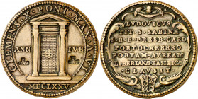 1675. Medalla conmemorativa del Cardenal Luis Manuel Fernández de Portocarrero con motivo de haber cerrado en Roma la Puerta Santa de la basílica de S...