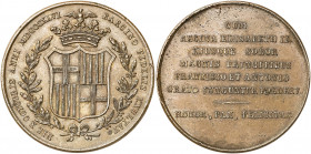 1846. Isabel II. Barcelona. Bodas de Isabel II y su hermana con los príncipes Francisco y Antonio. (V. 383) (Cru.Medalles 554b). Bronce. 23,39 g. Ø37 ...