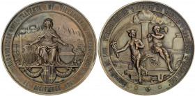 1881. (Cru.Medalles 693). Firmado: Padro-Sala. Cobre. 89,22 g. Ø57 mm. EBC.