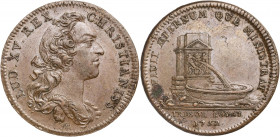 Francia. 1752. Luis XV. Jetón. Bronce. 8,26 g. Ø29 mm. MBC.