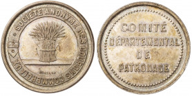 Francia. Société Anonyme des Coupons Commerciaux. Jetón. (Forrer I, pág. 179). Grabador: Bascher. Bella pátina. Plata. 14,40 g. Ø32 mm. S/C.