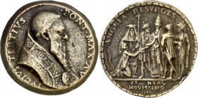 Estados Pontificios. Julio III (1550-1555). Acuñada en el advenimiento de la reina María al trono, con la que retomaba el catolicismo. (Marina Cano (N...