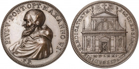 Estados Pontificios. 1571. Pío V (1566-1572). Consagración de la Iglesia. (Museo Casa de la Moneda (FNMT) 006447 var). Firmado: F. P. Acuñación poster...