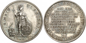 Países Bajos. 1779. 200º Aniversario Unión de Utrecht. Jetón. Golpecitos. Ex Áureo 26/09/2007, nº 2975. Plata. 12,37 g. Ø32 mm. EBC-.