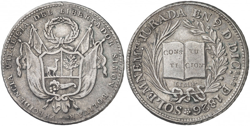 Perú. 1826. Lima. Constitución y Presidencia vitalicia de Simón Bolívar. Ex Áure...