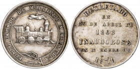 Perú. 1871. Firmado: C. E. B. Plata. 5 g. Ø23 mm. MBC+.