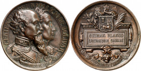 Venezuela. 1883. Centenario del Natalicio de Bolívar. Grabador: E. Soldi. Golpecitos en canto. Bronce. 38,79 g. Ø45 mm. EBC-.