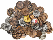 1950 a 1960. Barcelona. Lote de 50 medallas editadas por el Círculo Filatélico y Numismático, en bronce y algunas en plata. Temática diversa. Impresci...