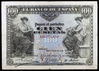 1906. 100 pesetas. (Ed. B97a) (Ed. 313a). 30 de junio. Serie B. MBC-.