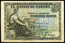 1906. 25 pesetas. (Ed. B98a) (Ed. 314a). 24 de septiembre. Serie B. MBC-.