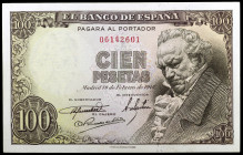 1946. 100 pesetas. (Ed. D52) (Ed. 451). 19 de febrero, Goya. Sin serie. Raro. S/C-.