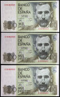 1979. 1000 pesetas. (Ed. E3a) (Ed. 477a). 23 de octubre, Pérez Galdós. Trío correlativo, serie A. S/C-.