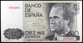 1985. 10000 pesetas. (Ed. E7) (Ed. 481). 24 de septiembre, Juan Carlos I / Felipe. Sin serie. MBC+.