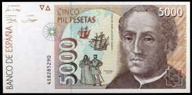 1992. 5000 pesetas. (Ed. E10a) (Ed. 484a). 12 de octubre, Colón. Serie 4S. S/C.