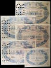 Francia. 1939. Unión Économique Roannaise. 1, 10, 20, 50 y 100 francos. Lote de 5 bonos. S/C-.