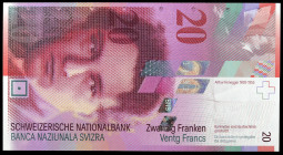 Suiza. 2014. Banco Nacional. 20 francos. (Pick 69h). S/C.
