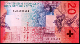 Suiza. 2015. Banco Nacional. 20 francos. (Pick 76a). S/C.