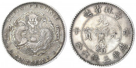 China
Qing-Dynastie. De Zong, 1875-1908
1/2 Dollar (Yuan) Jahr Keng Tze = 1900, Provinz Kirin.
sehr schön, schöne Patina. Lin Gwo Ming 532.
