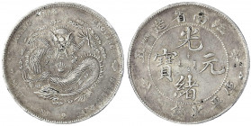 China
Qing-Dynastie. De Zong, 1875-1908
Dollar (Yuan) Jahr Hsin Chou = 1901. Provinz Kiang-Nan.
sehr schön, Kratzer, Randfehler. Lin Gwo Ming 244.