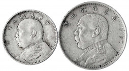 China
Republik, 1912-1949
2 Stück: 20 und 10 Cents Jahr 3 = 1914. beide sehr schön. Lin Gwo Ming 65,66.