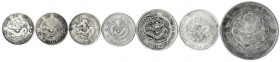China
Lots bis 1949
7 Silbermünzen: Kiangnan 10 Cents (2X), 20 Cents, Hu-Peh 10 Cents (2 Varianten), Foo-Kien 20 Cents, Yunnan 50 Cents.
schön bis ...