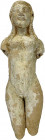 Griechen
Tonstatuette einer unbekleideten Kore, 6. Jh. v. Chr. Füße und Arme fehlen. Höhe ca. 46 cm. Verm. ostgriechisch.
Provenienz: westfälische S...