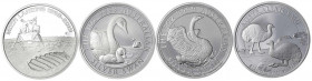 Australien
Lots
4 versch. 1 Dollar (1 Unzen) Silbergedenkmünzen: 2019 auf den 50 Jahrestag der Mondlandung, 2020 Emu, 2019 und 2020 Schwan. Jeweils ...