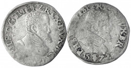 Belgien-Brabant
Philipp II., 1556-1598
2 Stück: 1/10 Philippstaler 1571 und 1572, Antwerpen. sehr schön und fast sehr schön. v. Gelder-Hoc 213-1b....