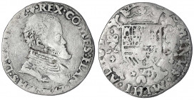 Belgien-Flandern
Philipp II., 1556-1598
1/5 Philippstaler 1567, Brügge. fast sehr schön. v. Gelder-Hoc 212-7a.