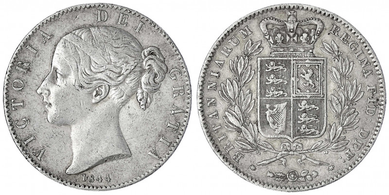 Grossbritannien
Victoria, 1837-1901
Crown 1844. fast sehr schön. Seaby 3882.