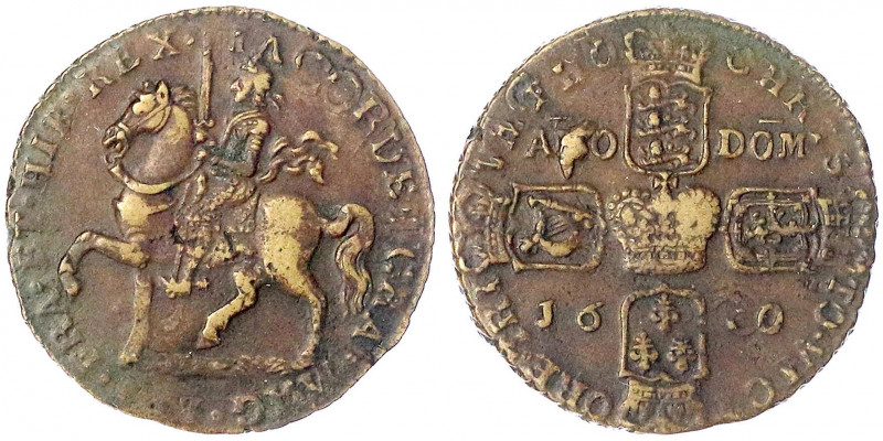 Irland
James II., 1685-1690
Gunmoney Crown 1690. sehr schön, kl. Randfehler. S...