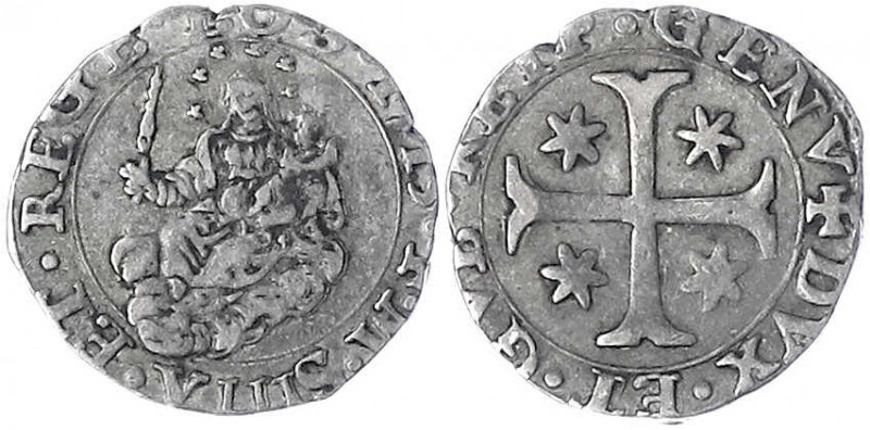 Italien-Genua
Repubik, 1528-1797
8 Soldi 1715. sehr schön. MIR 303.