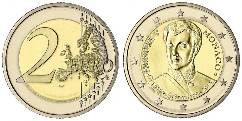 Monaco
Albert II., seit 2005
2 Euro Gedenkmünze 2019. 200 Jahrestag der Thronb...